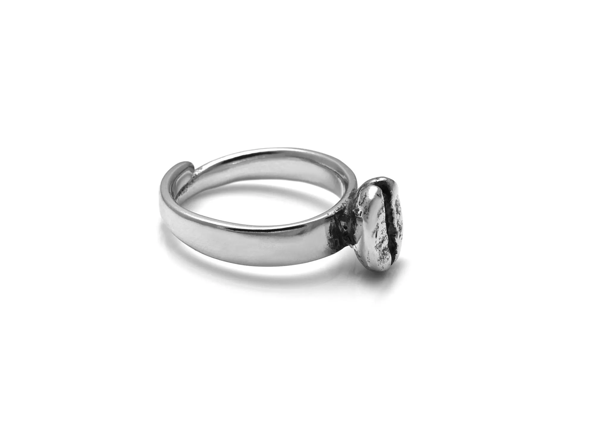 Kaffeböna Ring, Kaffe Smycke i Tenn - 3