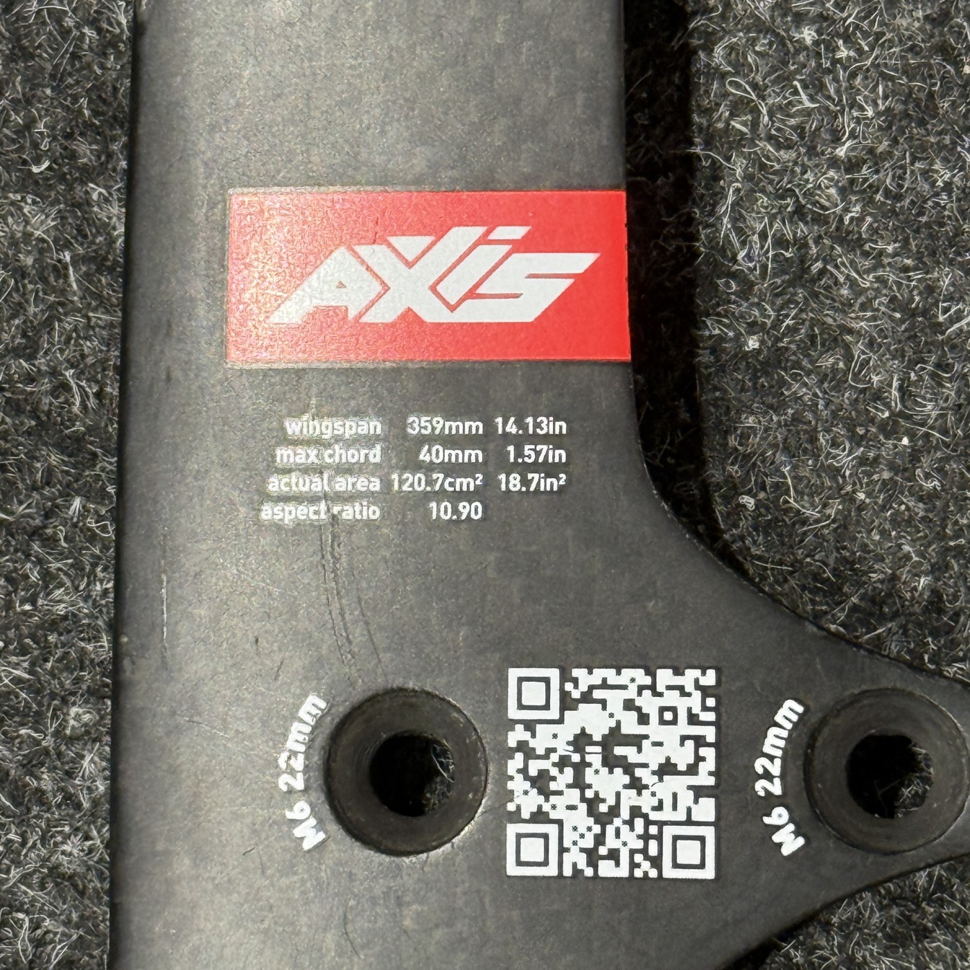 Used foil wing rear Axis Skinny 359/40 - 3