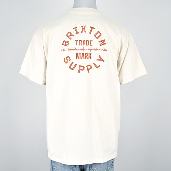 Brixton - Oath V T-Shirt Cream/Brick Red