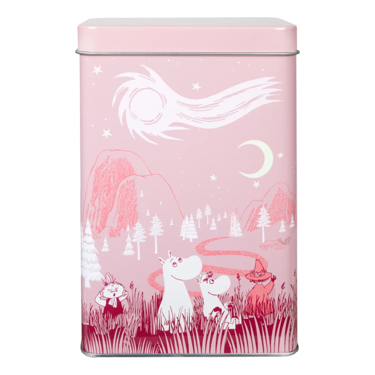 Mumin kaffeburk i plåt KOMETEN ROSA - Mumin plåtburk 2026 - 3