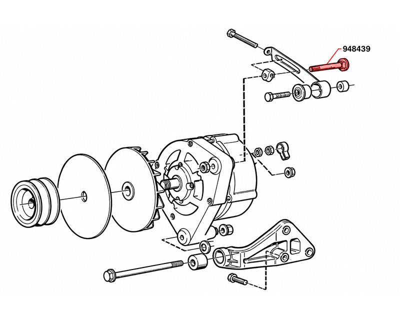 Skruv generator låsbleck 240/740/940 - 2
