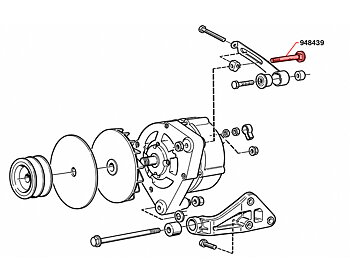 Skruv generator låsbleck 240/740/940