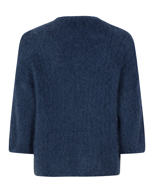 Mohairjumper Hanna kort ärm marinblå - 2