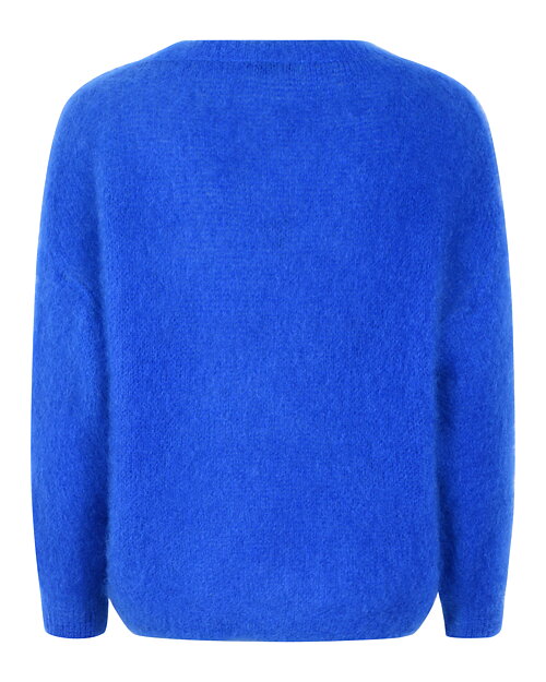 Mohairjumper Alfrida chic rundringad kornblå - 2