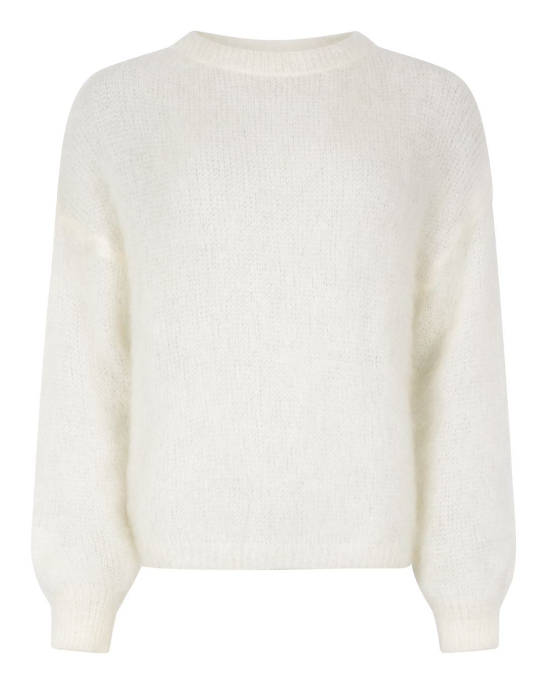 Mohairjumper Alfrida chic rundringad offwhite - 2