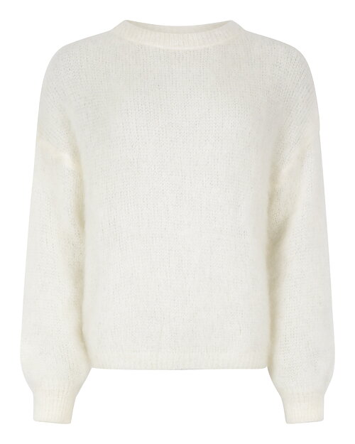 Mohairjumper Alfrida chic rundringad offwhite - 2