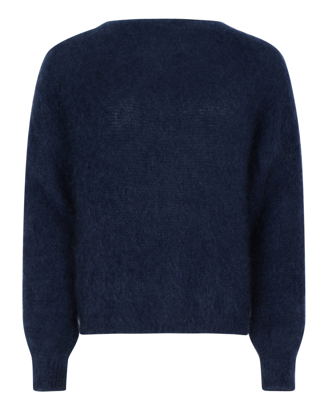 Mohairjumper Alfrida chic rundringad marinblå