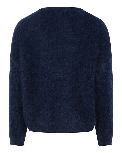 Mohairjumper Alfrida chic rundringad marinblå - 2