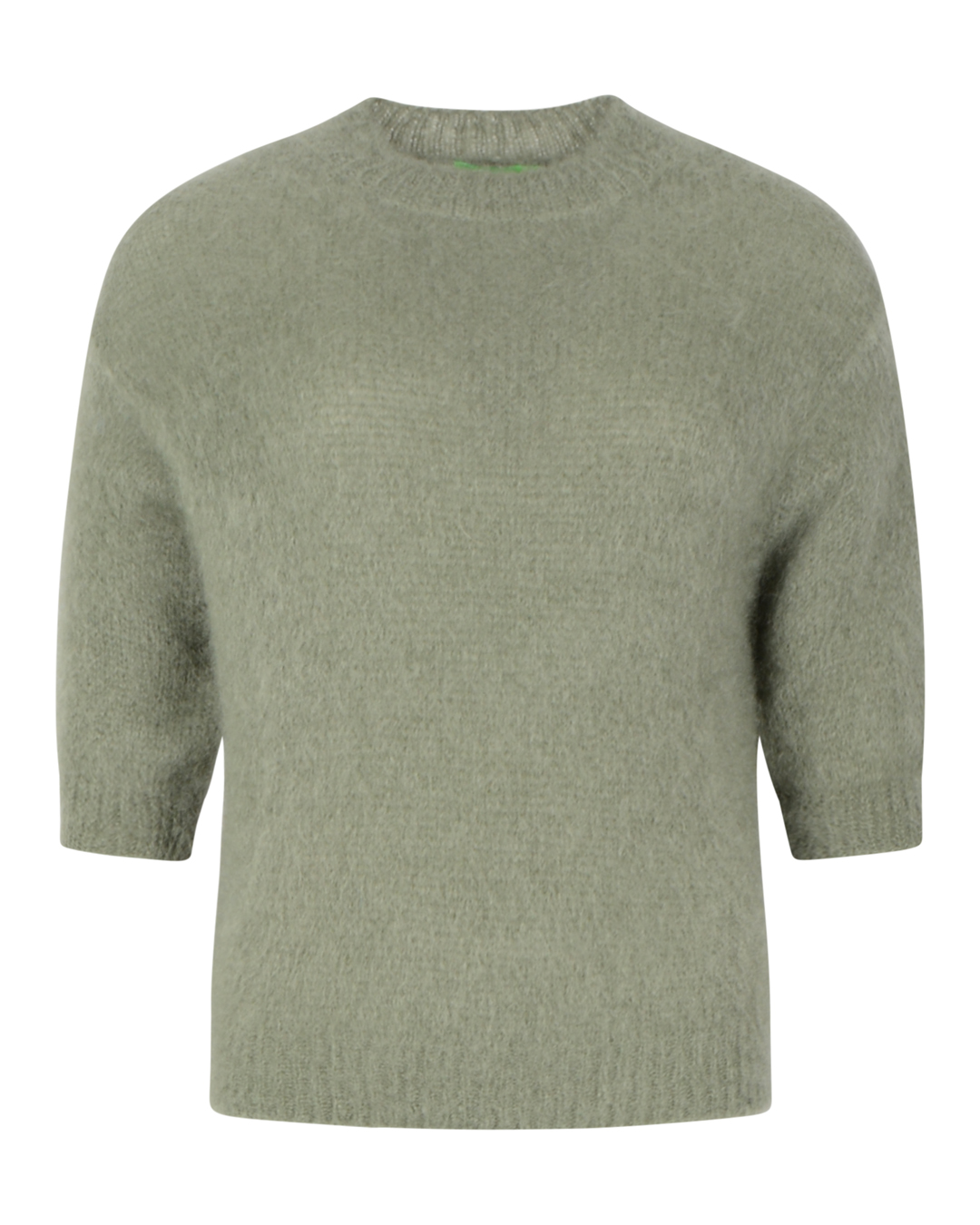 Mohairjumper Rut kort ärm khakigrön - 2