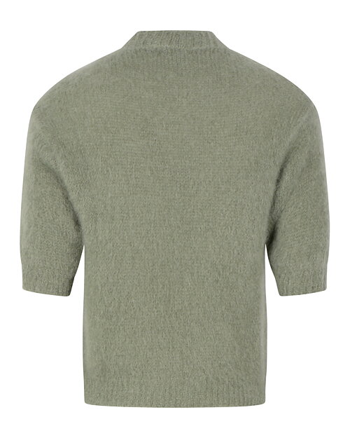 Mohairjumper Rut kort ärm khakigrön - 3