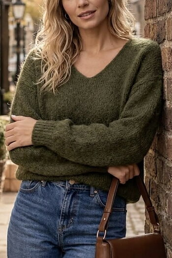 OM-HU - Mona Mohair Pullover Kaki