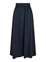 Yara Long Poplin Skirt Navy