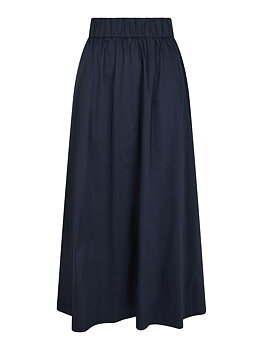 Yara Long Poplin Skirt Navy