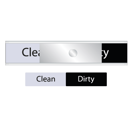 Diskmaskinsskylt Clean-Dirty | Statusskylt Grå /Svart
