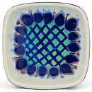 Beth Breyen (Tenera 1958) Square Bowl with Colorful Flower Decor 11 cm #141-2882