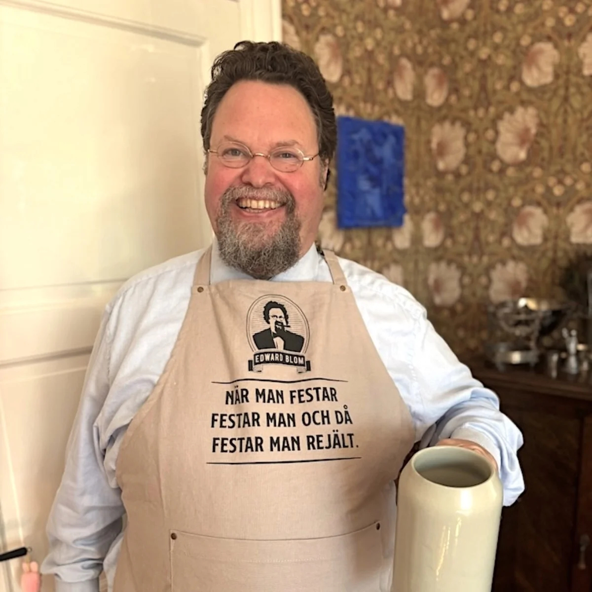 Edward Blom Förkläde "När man festar.." - 2