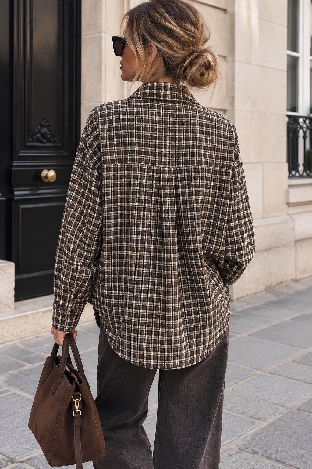 Shirt check heart brown - 3