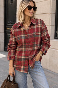 Shirt check Amour red