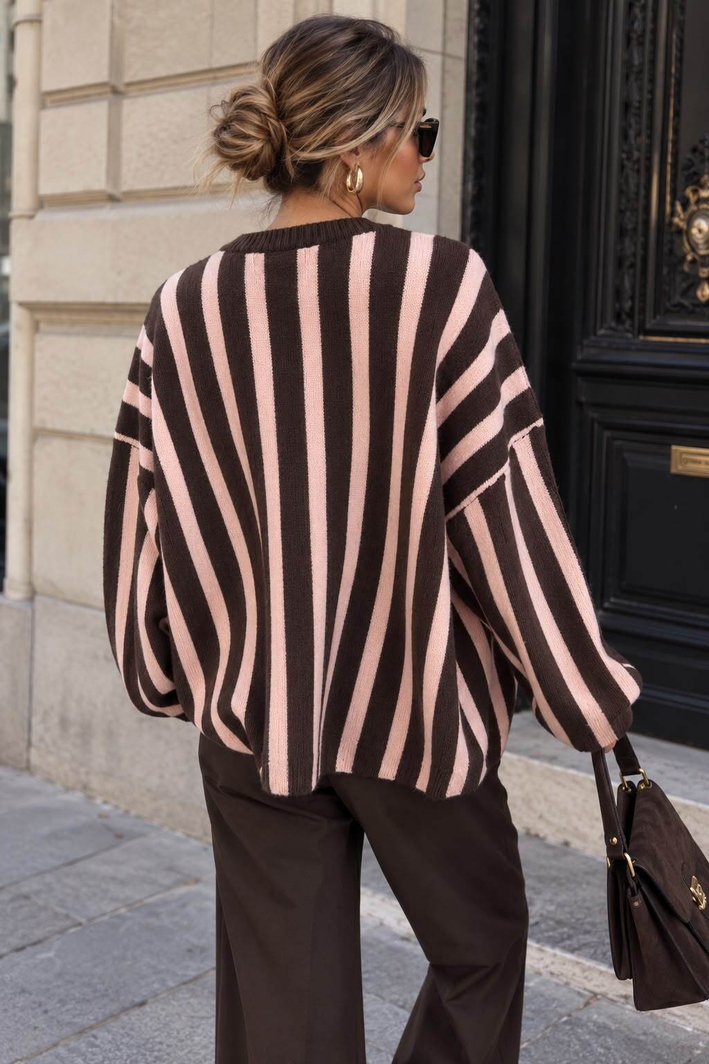 Stripe sweater Boheme pink/brown - 4