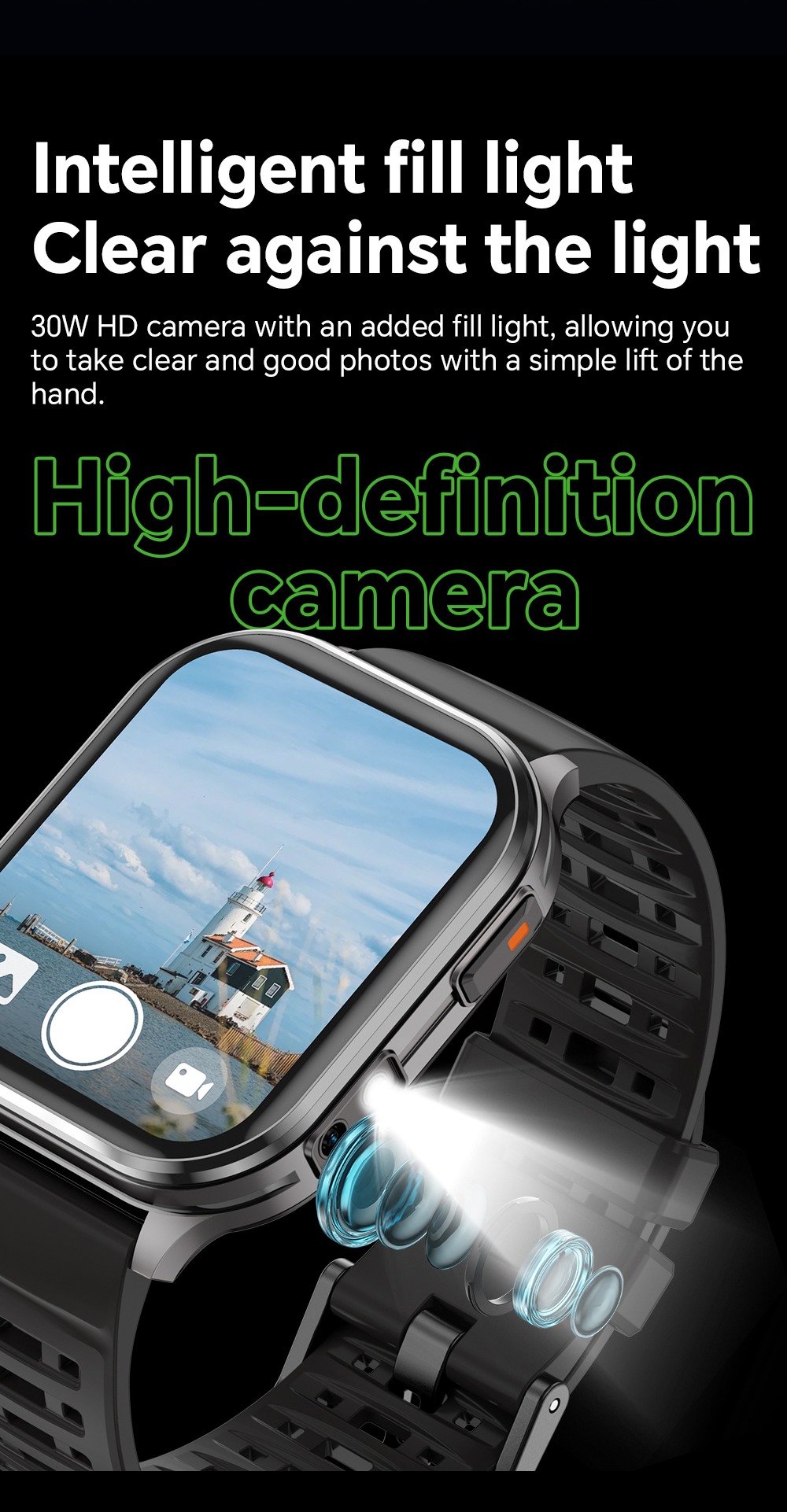 Philippe Palmer Smart Watch LP62 Camera Black - 7