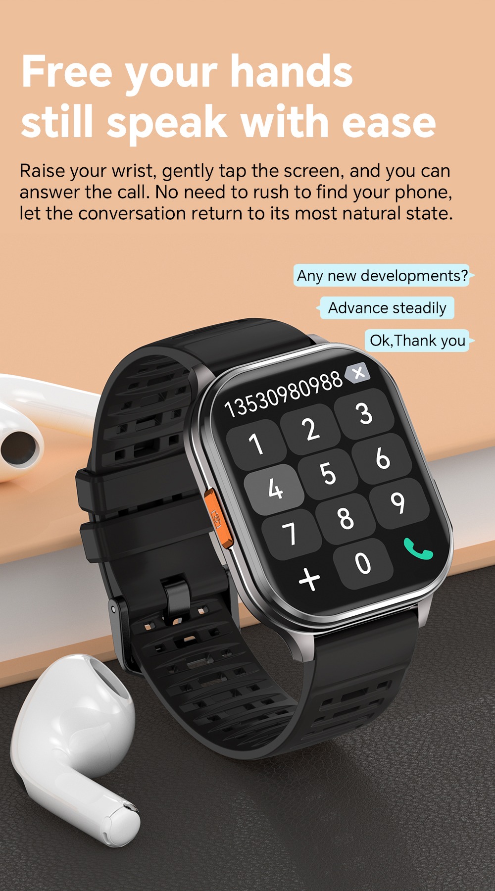 Philippe Palmer Smart Watch LP62 Camera Black - 12