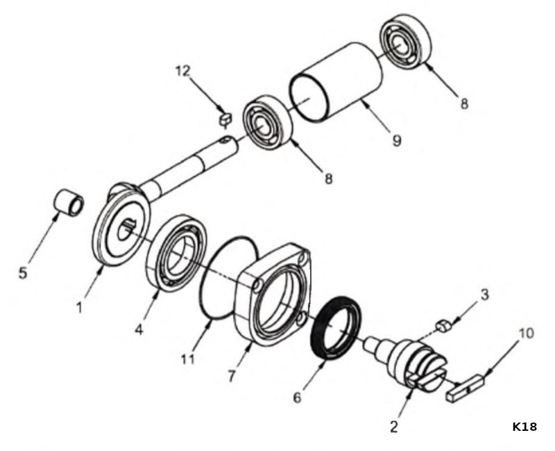 Bearing Freund K18, drive shaft - 2