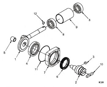 Bearing Freund K18, drive shaft