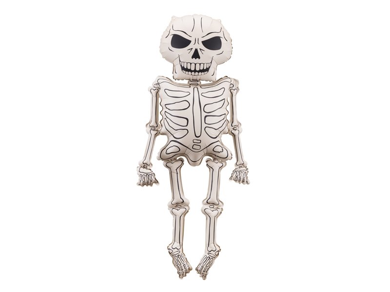Stor folieballong skelett 129 cm till Halloween