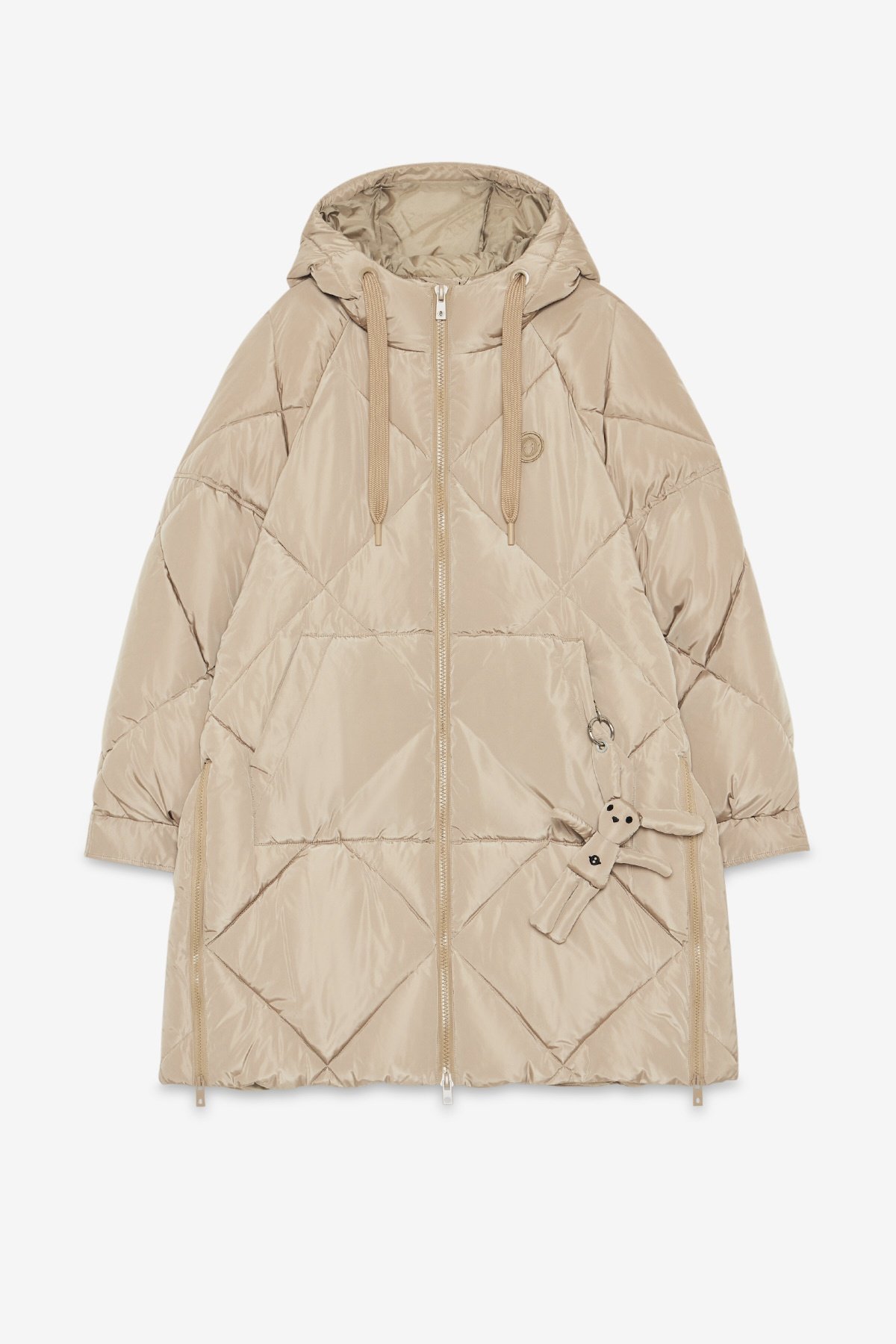 OttodÁme - Long Quilted Down Jacket Toast - 5