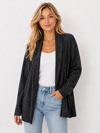 PF - Cardigan Gråsvart