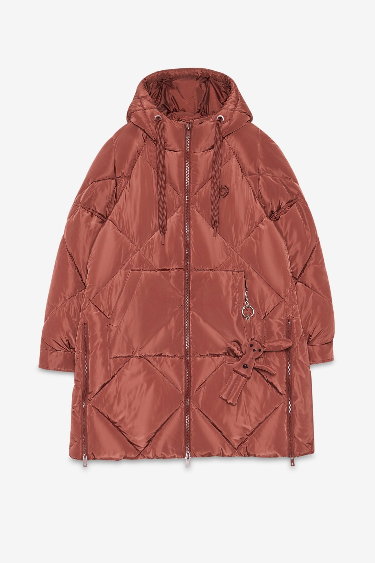 OttodÁme - Long Quilted Down Jacket Cuoio - 5
