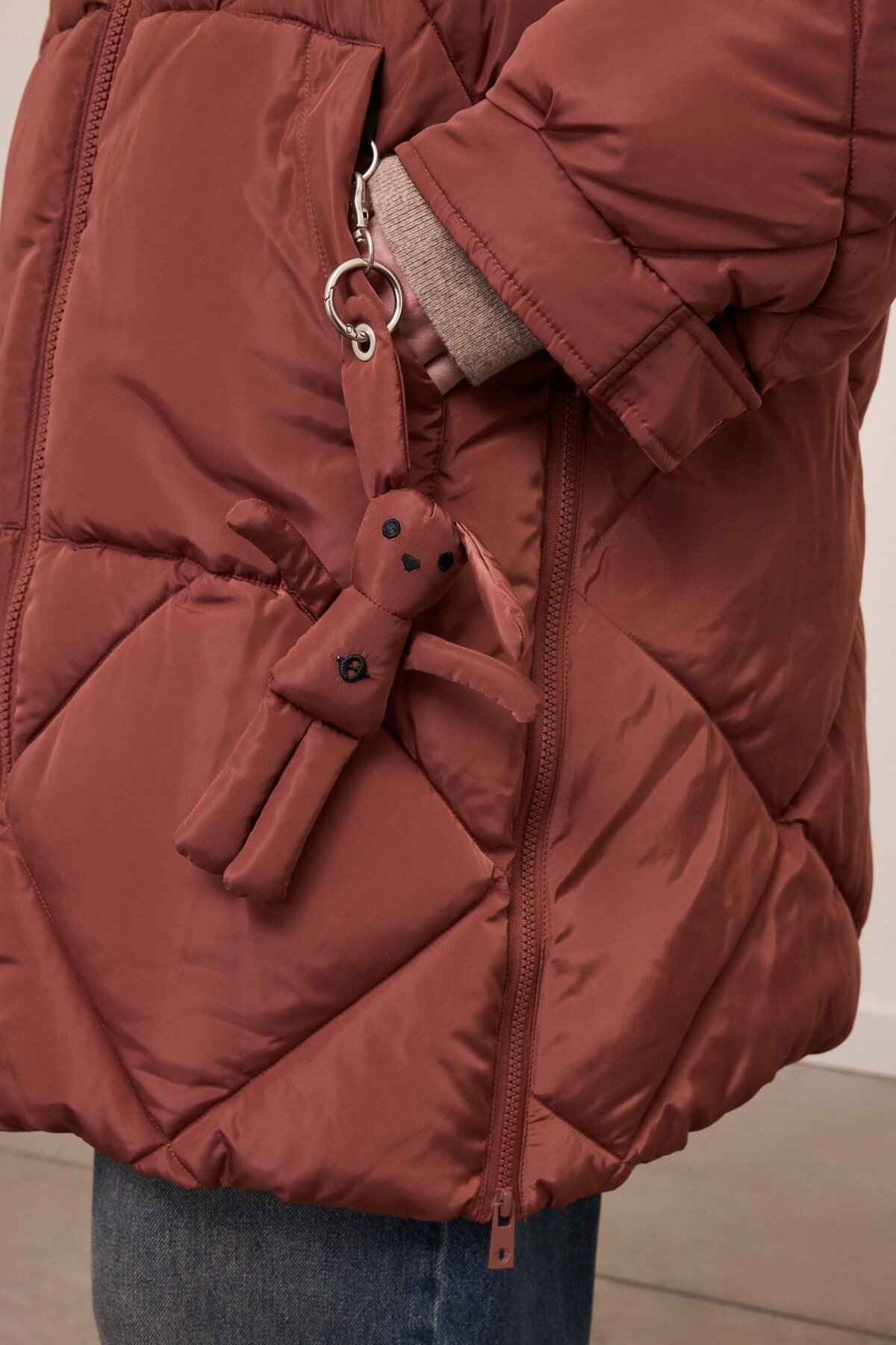 OttodÁme - Long Quilted Down Jacket Cuoio - 6