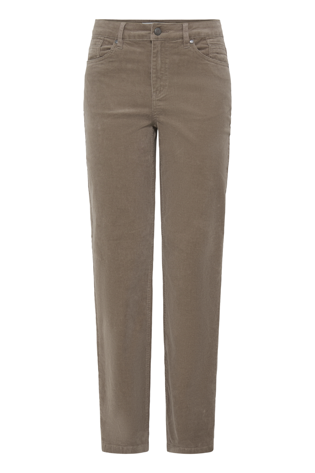 PZSALLY Straight manchesterbyxor högmidja Walnut - 4
