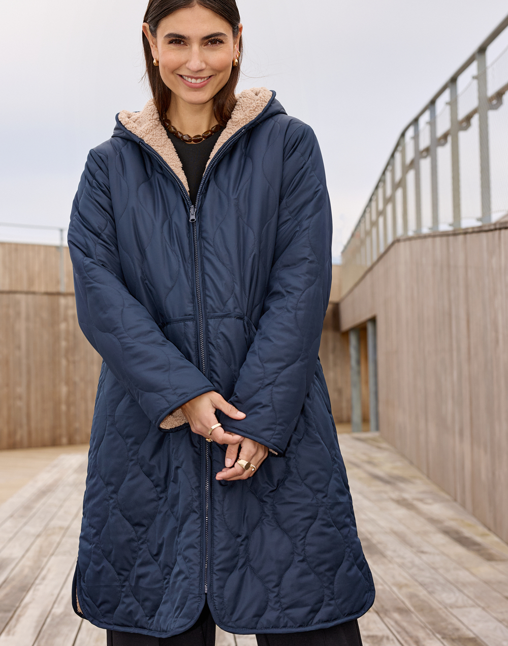SC-GELA 3 Jacket Marinblå Vändbar Jacka - 4