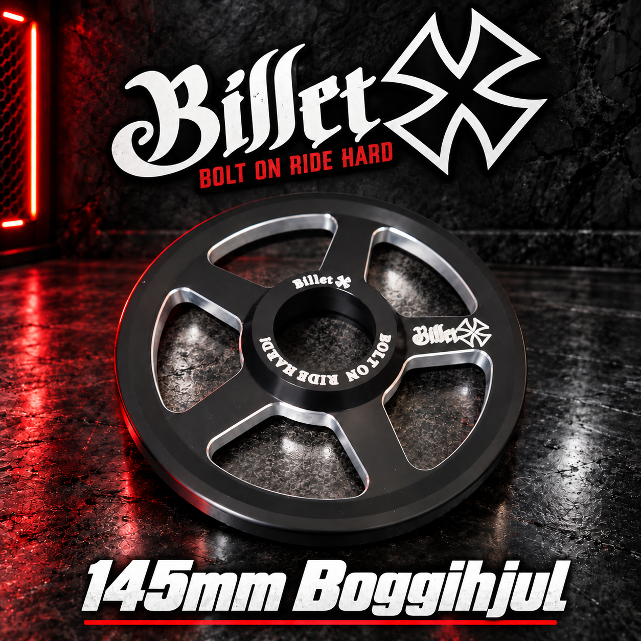 BLACK OUT BOGGIHJUL 145mm - För 20mm Axel 1st