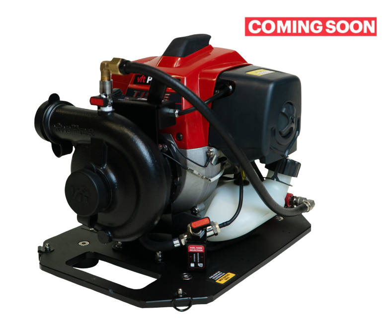 Brannpumpe, Vallfirest Black Hawk BH1-2FP, NYHET! Bærbar pumpe med manuell evak.pumpe, for bl.a. Skogbrann, trykk på 7,5 bar og kapasitet på 320 l/min. Vekt er 9,0 kg tørr