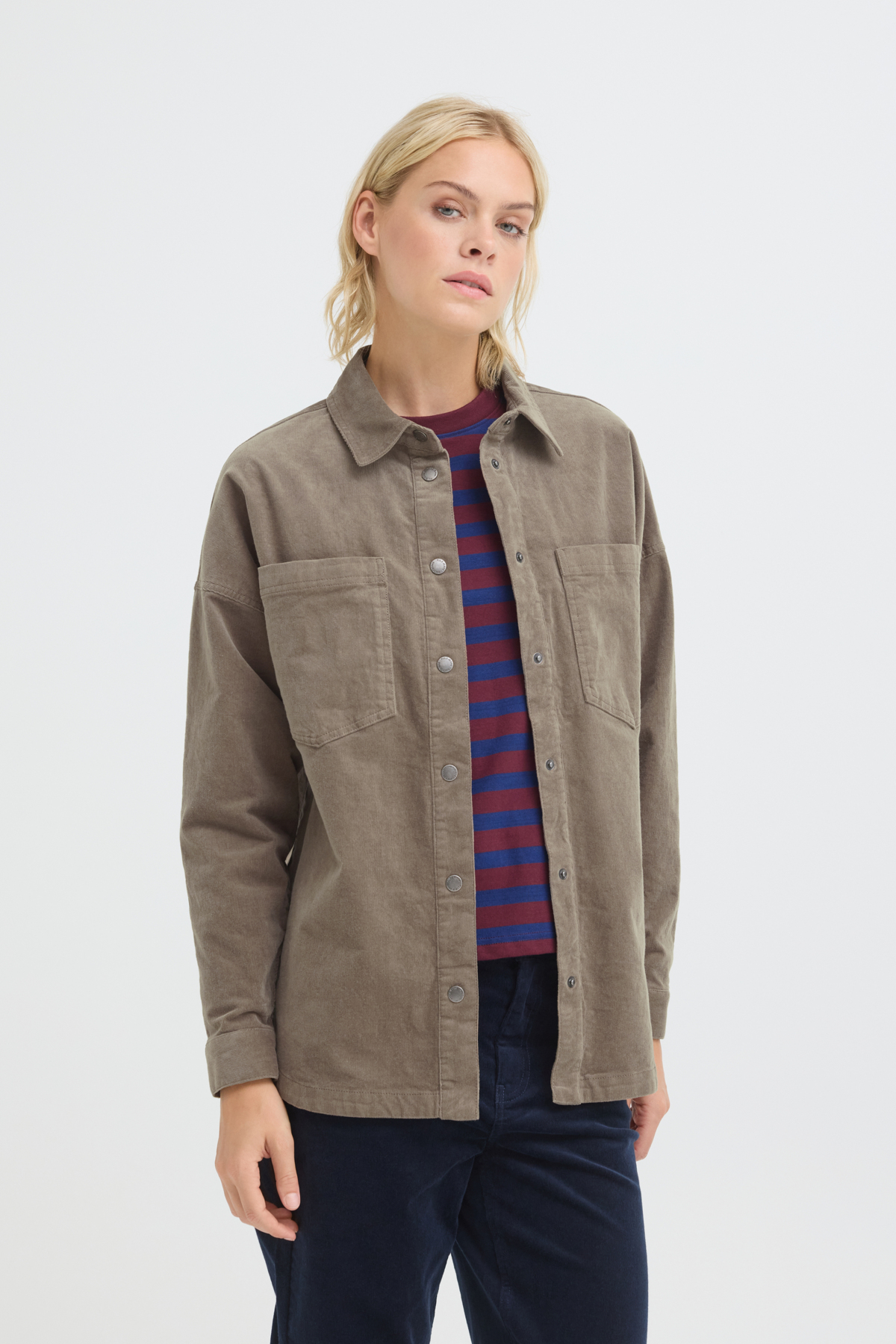 PZSALLY Manchesterskjorta Walnut