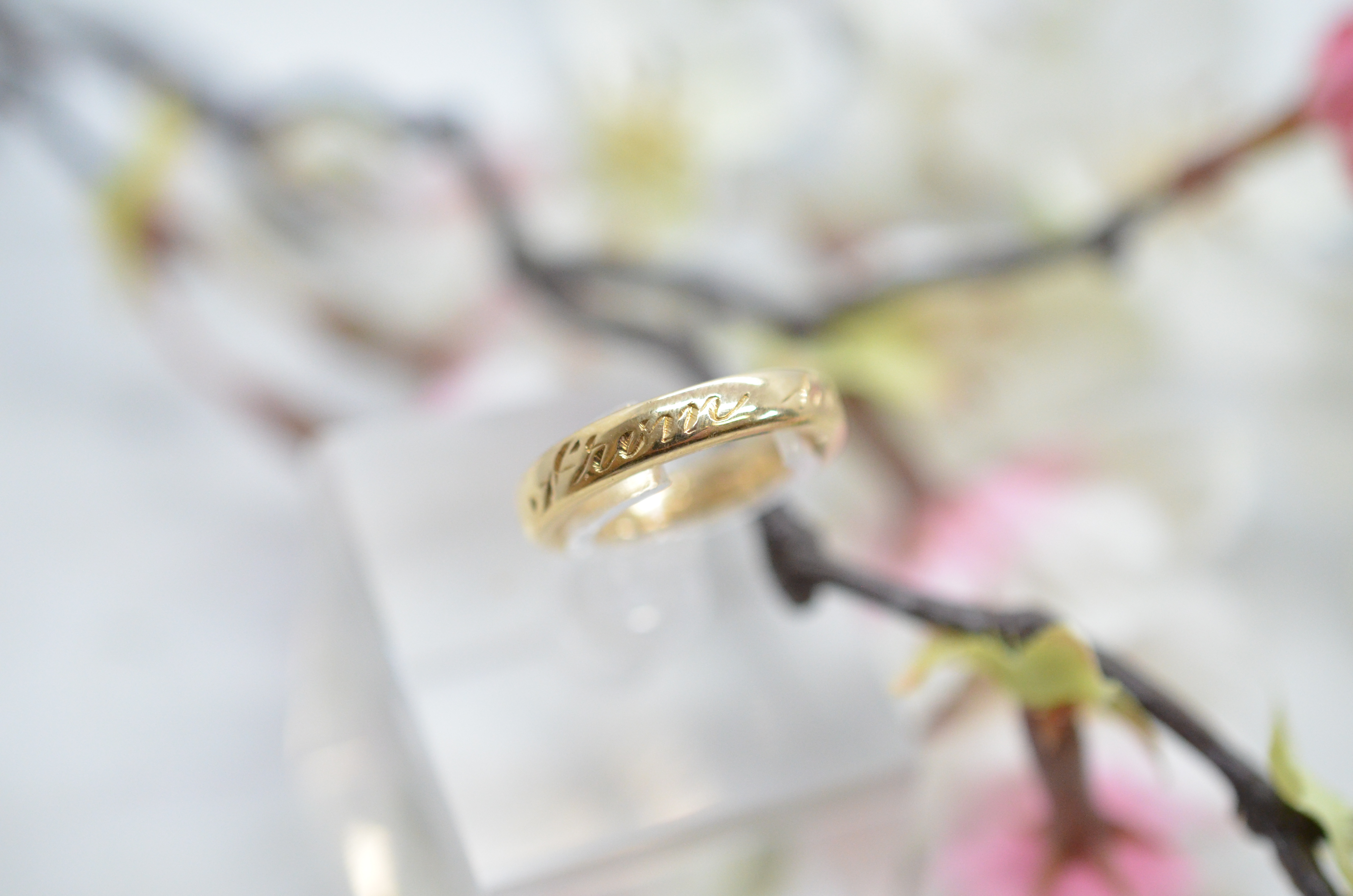 Second Hand 18k Efva Attling guldring "FROM HERE TO ETERNITY"