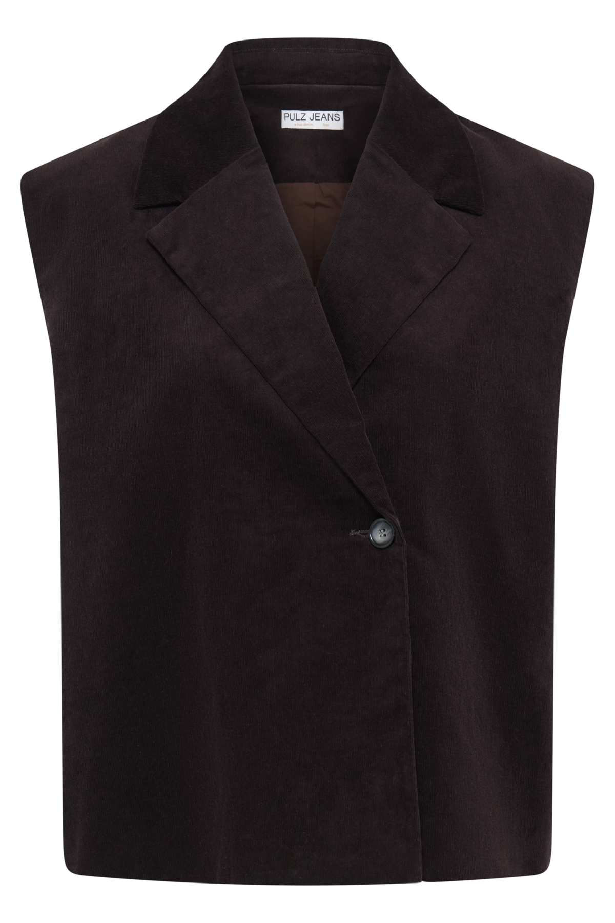 PZSALLY Waistcoat Manchesterväst Espresso - 4