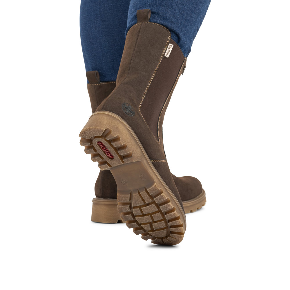 Rieker Damboots syntetmocka varmfodrad Brun - 11