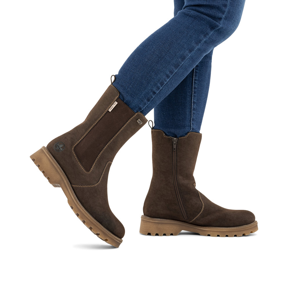 Rieker Damboots syntetmocka varmfodrad Brun - 10