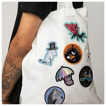 Lilla My Paraply broderat stryka på märke - Mumin strykbart tygmärke
