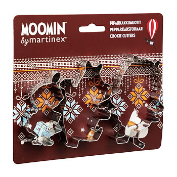 Moomin Gingerbread Cookie Cutters - Ornament Set, 3-Pack (Little My, Moomintroll, & Stinky)