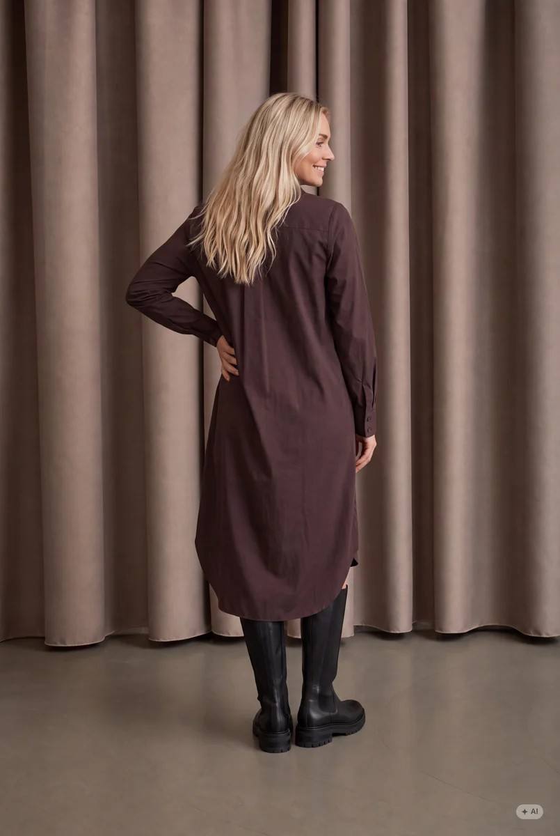 Sigga Dress - Dark Brown - Isay  - 3