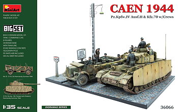 1/35 Caen 1944: Pz.Kpfw.IV Ausf.H & Kfz.70 w/Crews. Big Set