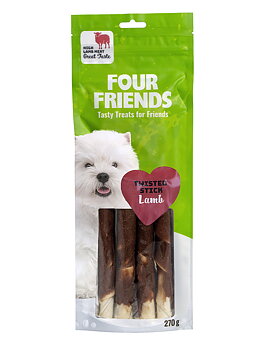 FourFriends Twisted Stick Lamb 25cm 4-Pack OBS UTGÅTT BÄST FÖRE DATUM!