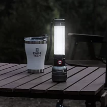 SwissTech dual flash &amp; lantaarn 1200 lumen, oplaadbaar