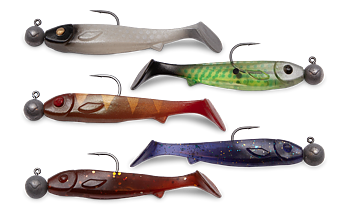 Flatnose Mini 9cm med jiggskalle färdigriggad 5-pack