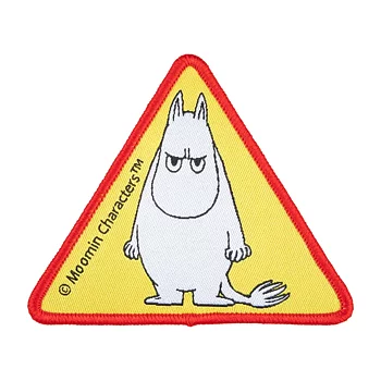 Varning här kommer ett argt Mumintroll - Coolt Mumin stryka-på tygmärke