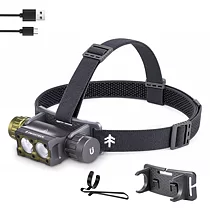 SwissTech Starke 30 hodelykt, 3000 lumen, oppladbar
